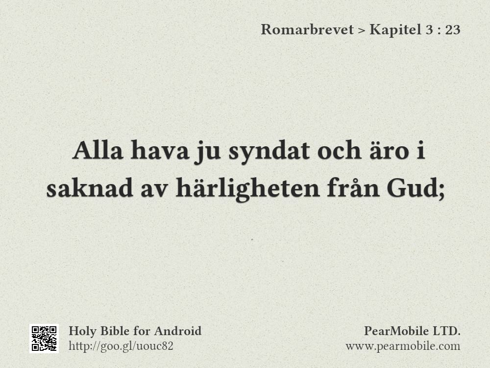 Romarbrevet, Kapitel 3:23